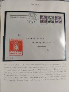 GREENLAND TOWN CANCEL COVERS 2 albums 144 diff covers w/First Day postmark