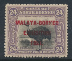 North Borneo SG 270 SC#  149a * MVLH  OPT Exhibition 1922 see details & scans...