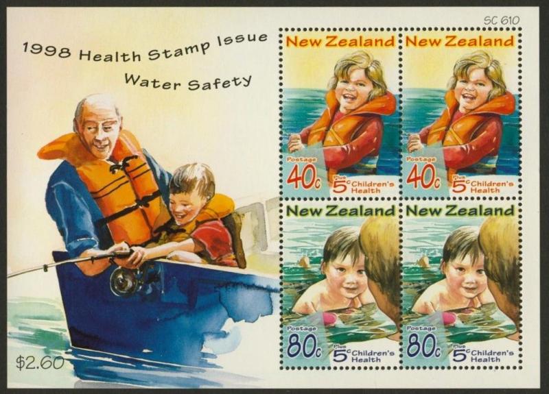 New Zealand B160a MNH Children, Water Safety, Boat