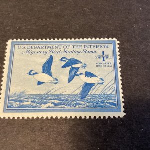 Scott#RW15 1948 $1.00 Duck Stamp-MNHOG