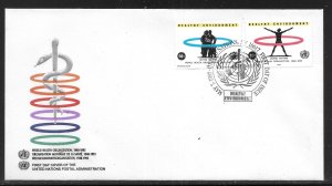 United Nations NY 624-625 Healthy Environment Geneva Cachet FDC First Day Cover