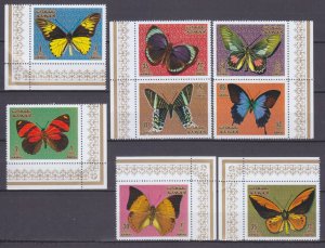 1971 Ajman 747-754 Butterflies 6,50 €