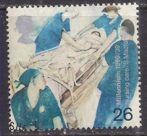 GB 1999 QE2 26p Millennium Patients tale SG 2081 Ex Fdc ( T573 )