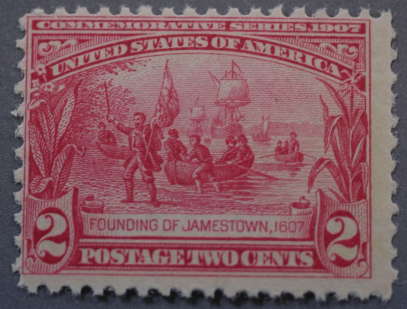 United States #329 Two Cent Jamestown MNH