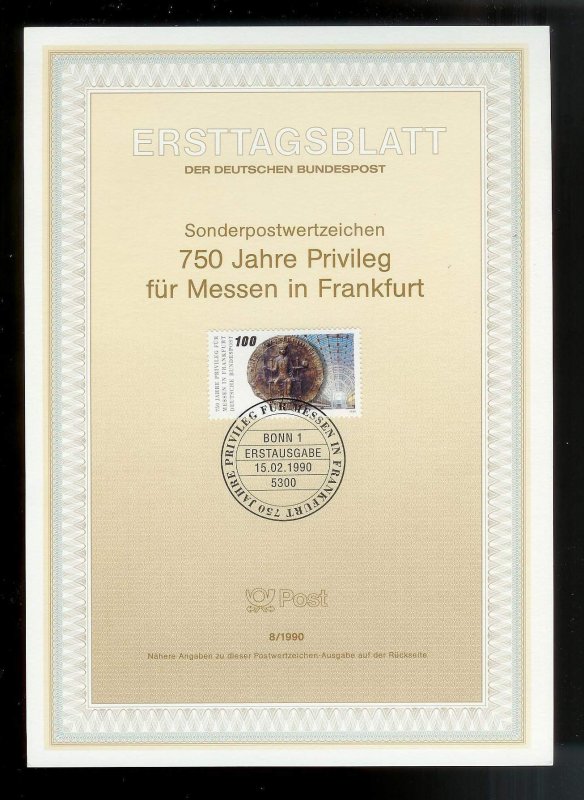 GERMANY (52) Ersttagsblatt FDC Presentation Cards