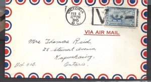 CANADA # C7 COVER FROM VICTORIA BC FEB 6 1943 BS28133