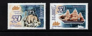 Romania #4616-17 (2004 Vespucci set) VFMNH CV $3.00