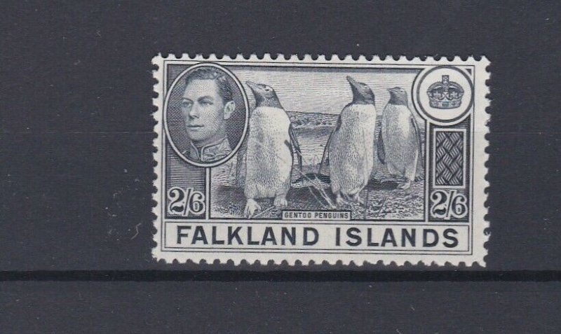 FALKLAND ISLANDS  1938 - 50 S G 160  2/6D SLATE M H CAT £60