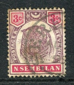 MALAYA; SELANGOR 1890s early classic Tiger issue used Shade of 3c. POSTMARK