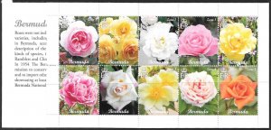 BERMUDA SGSB12 2014 BERMUDA ROSES BOOKLET MNH