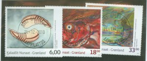 Greenland #545-547 Used Single (Complete Set) (Art)