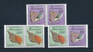 [52024] Micronesia 1990 Marine life sea shells From booklet MNH