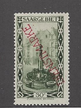 Saar, O20a, Official Overprinted Single, **Hinged** #1