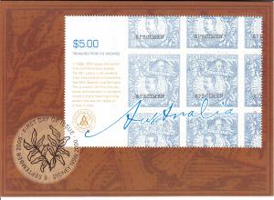 Australia 2005 Maxicard Scott #2422 $5 Portion of Specimen pane NSW #86