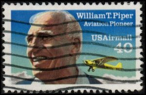 United States C132 - Used - 40c William T. Piper (No sky above) (1991)(cv $0.65)