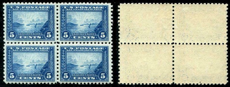 HERRICKSTAMP UNITED STATES Sc.# 403 1914 Perf 10 Well Centered Block, 2 NH, 2 LH