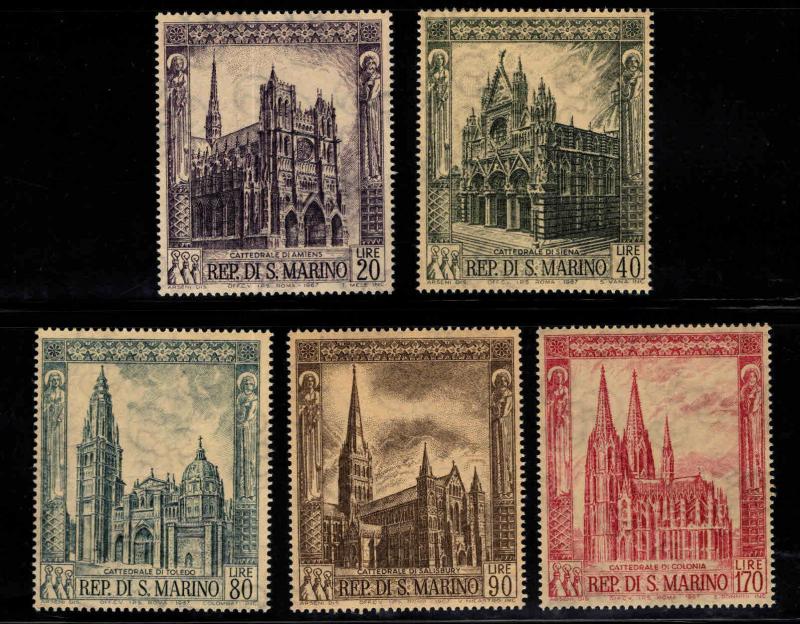 San Marino Scott 671-675 MNH** 1967 Cathedral set