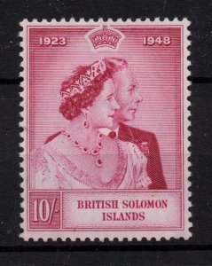 British Solomon Islands 1948 10/- Silver Wedding MH SG83 WS37180