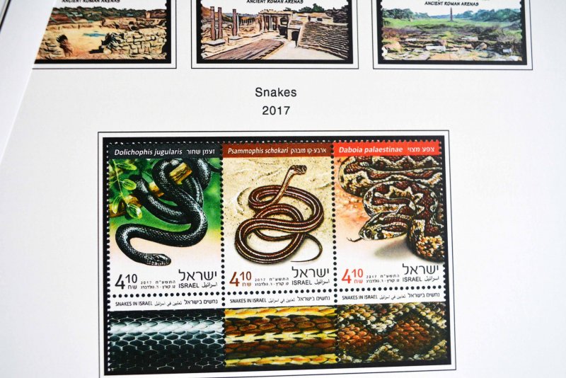 COLOR PRINTED ISRAEL [+TABS] 2011-2020 STAMP ALBUM PAGES (81 illustrated pages)