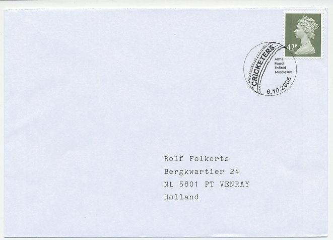 Cover / Postmark GB / UK 2005 Cricketers