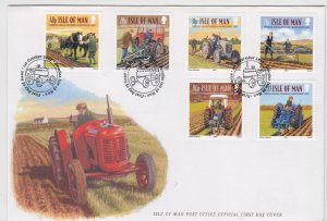 Isle of Man -  2007,  Tractors,  set of 6,  on FDC