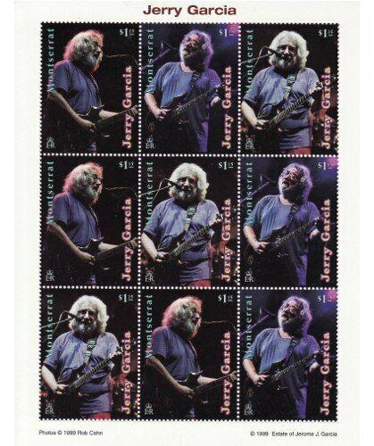 Montserrat - Jerry Garcia 9 Stamp  Sheet  979-81