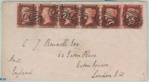 68794 - GB - Postal History - SG# 40 strip of 6 on COVER - VERY NICE!-