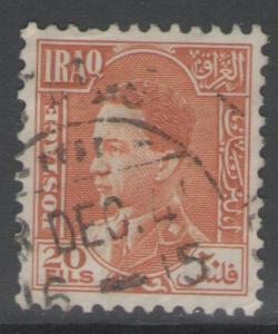 IRAQ SG180 1934 20f ORANGE USED