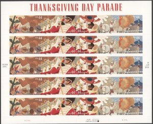 2009 US Scott #4417-4420, 44c Thanksgiving Day Parade, Sheet of 20 MNH