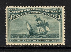 SCOTT 232 1893 3 CENT COLUMBIAN EXPOSITION ISSUE MNH OG F-VF CAT $65!