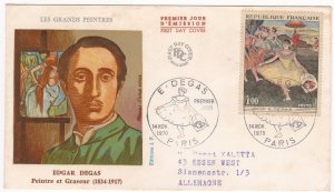 FRANCE 1970 FDC ART LES GRANDS PEINTRES - EDGAR DEGAS