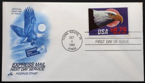 U.S. Used #2394 $8.75 Eagle Moon First Day Cover. ArtCraft Cachet.