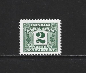 CANADA REVENUE - #FPS24 - 2c POSTAL SCRIP MINT STAMP MNH