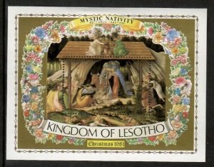 Lesotho 1981 - Christmas Art - Souvenir Stamp Sheet - Scott #350 - MNH