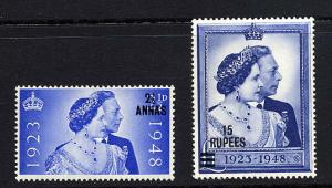 Oman #25-26 mint hinged set, Silver Wedding