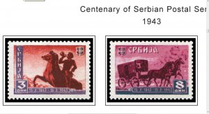 COLOR PRINTED OCCUPIED SERBIA +  YUGOSLAVIA 1941-1945 STAMP ALBUM PAGES (23 pgs)