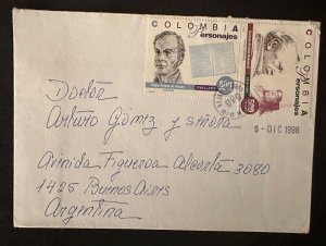 CM) 1998. COLOMBIA. CHARACTERS. ENVELOPE SENT ARGENTINA. XF