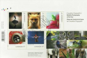 Canada 2010 Wildlife Photography Souvenir Sheet, #2388 Used