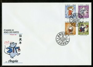 ANGOLA  2019  YEAR OF THE RAT  SET FIRST DAY COVER