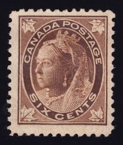 Canada Scott 71 Mint NH OG 6c 1897-98 Brown Lot AB6017 bhmstamps