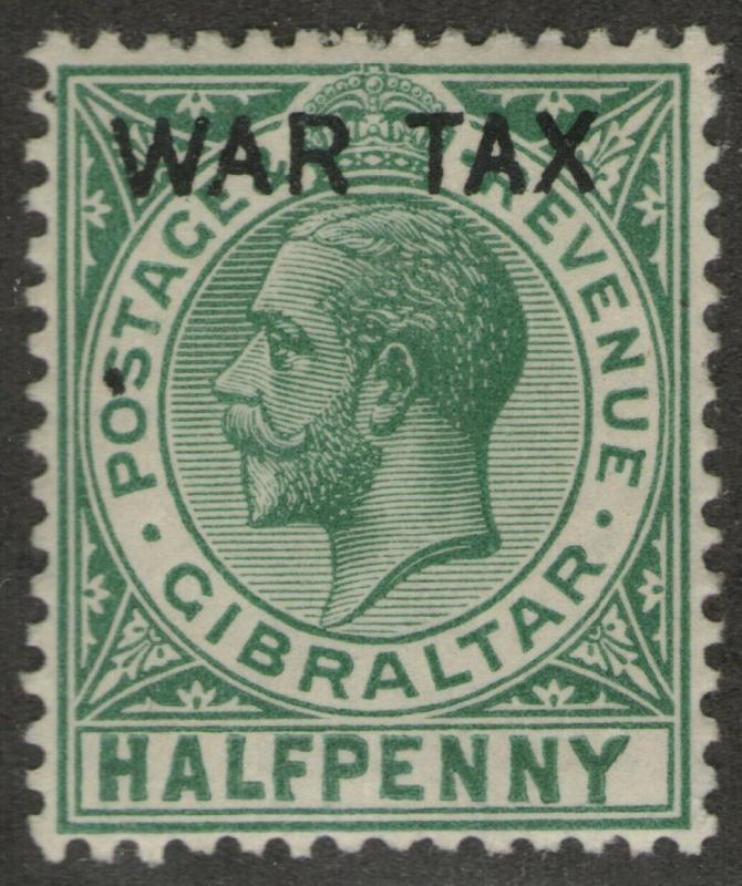 GIBRALTAR MLH Scott # MR1 War Tax (1 Stamp) -1