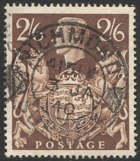 GB 1939 2sh6d KGVI  Sc 249 Used XF, SOTN RICHMOND Cancel