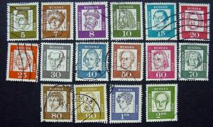 Germany, Scott 824-839, used set