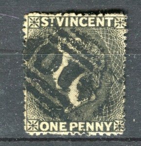 ST.VINCENT; 1870s classic early QV issue fine used 1d. value