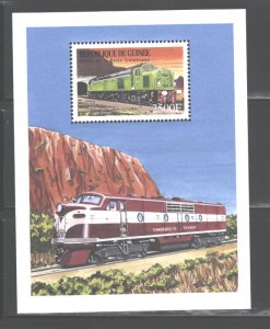 REP.DE GUINEE 1999  TRAINS  M.S. #1548   MNH