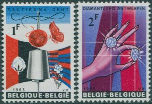 Belgium 1965 SG1914-1915 Diamonds and Textiles MNH