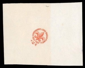 Dominican Republic #B6P, 1957 Boy Scouts, four values with overprints inverte...