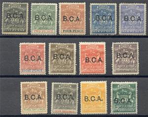 BRITISH CENTRAL AFRICA SCOTT# 1-13 SG# 1-13 MINT HINGED AS SHOWN