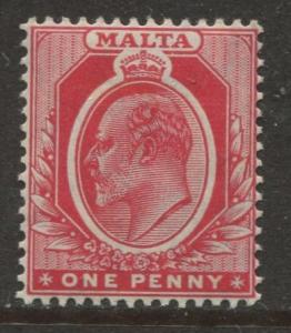 Malta - Scott 32 - KEVII Definitives Issue -1904 - MNH - Single 1d Stamp