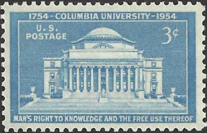 # 1029 MINT NEVER HINGED COLUMBIA UNIVERSITY 200TH ANNIVE...